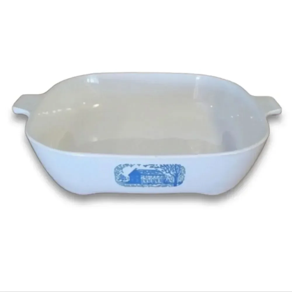 80s‎ VTG Corningware The Amana Blue Colonial House 10